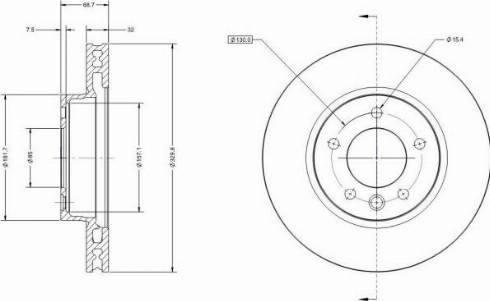 Remy RAD1518C - Тормозной диск avtokuzovplus.com.ua