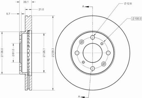 Remy RAD1522C - Тормозной диск avtokuzovplus.com.ua