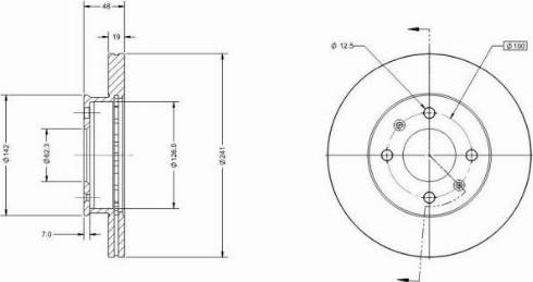 Remy RAD1548C - Тормозной диск avtokuzovplus.com.ua