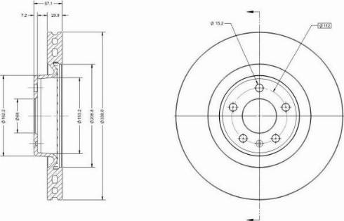 Remy RAD1597C - Тормозной диск avtokuzovplus.com.ua