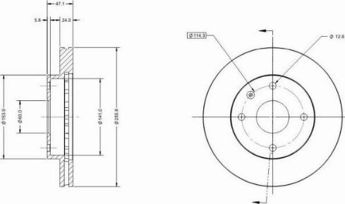 Remy RAD1834C - Тормозной диск avtokuzovplus.com.ua