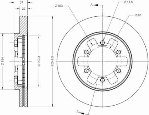 Remy RAD2245C - Тормозной диск avtokuzovplus.com.ua