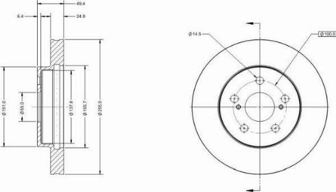 Remy RAD2537C - Тормозной диск avtokuzovplus.com.ua