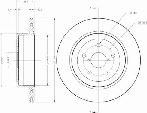 Remy RAD2574C - Тормозной диск avtokuzovplus.com.ua