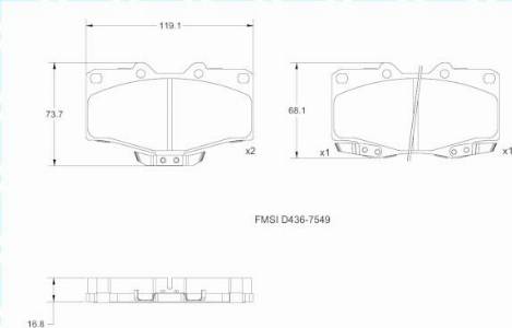 Remy RAP2115 - Гальмівні колодки, дискові гальма autocars.com.ua