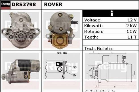 Remy RAS34809 - Стартер autocars.com.ua