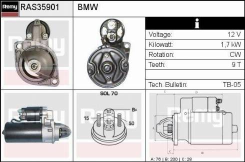 Remy RAS35901 - Стартер autocars.com.ua