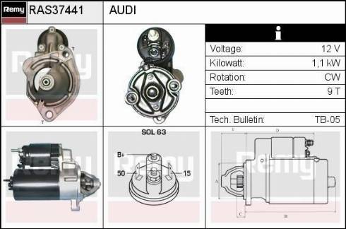 Remy RAS37441 - Стартер autodnr.net