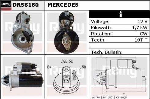 Remy RAS39291 - Стартер autocars.com.ua