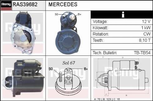 Remy RAS39682 - Стартер autocars.com.ua