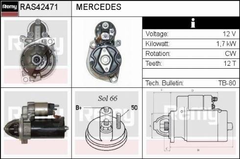 Remy RAS42471 - Стартер autocars.com.ua