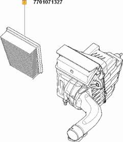 RENAULT 77 01 071 327 - Воздушный фильтр avtokuzovplus.com.ua