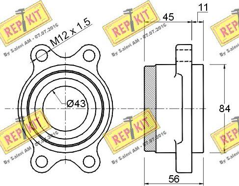 REPKIT RKB0984 - Комплект підшипника маточини колеса autocars.com.ua