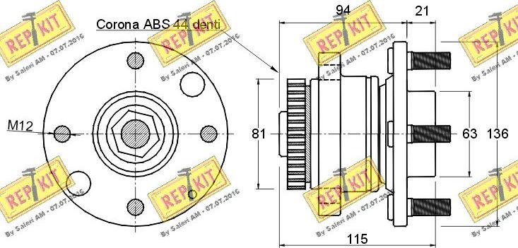 REPKIT RKB1260 - Комплект подшипника ступицы колеса autodnr.net