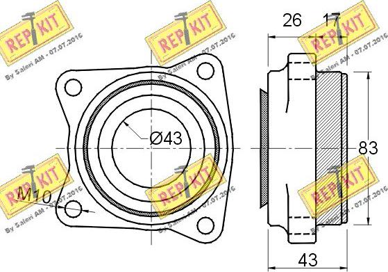 REPKIT RKB1265 - Комплект підшипника маточини колеса autocars.com.ua