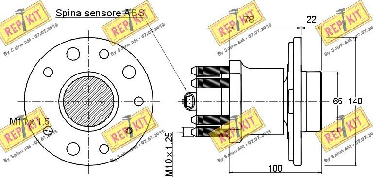 REPKIT RKB1272 - Комплект підшипника маточини колеса autocars.com.ua