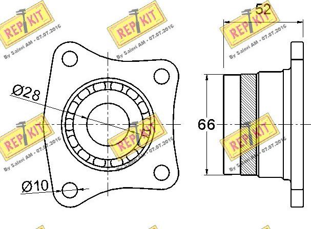 REPKIT RKB1756 - Комплект підшипника маточини колеса autocars.com.ua