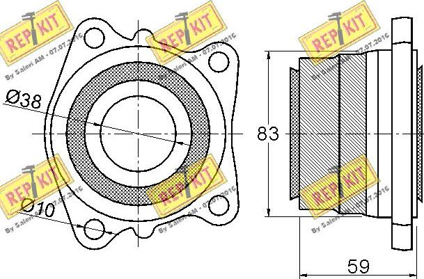 REPKIT RKB1768 - Комплект підшипника маточини колеса autocars.com.ua