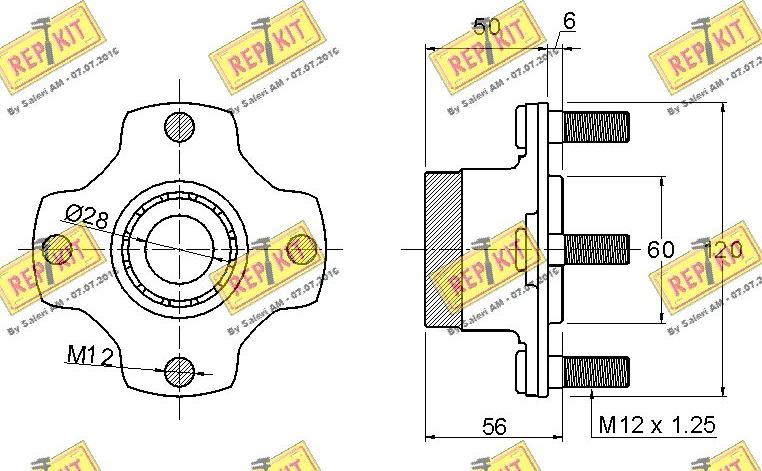 REPKIT RKB1839 - Комплект підшипника маточини колеса autocars.com.ua