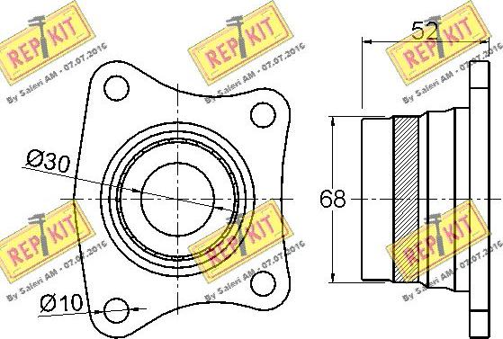 REPKIT RKB1887 - Комплект підшипника маточини колеса autocars.com.ua