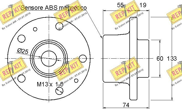 REPKIT RKB2028 - Комплект підшипника маточини колеса autocars.com.ua