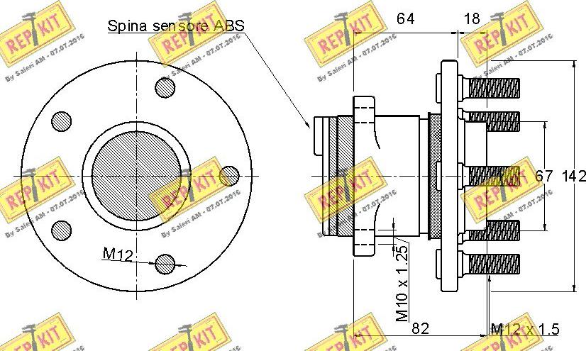 REPKIT RKB2112 - Комплект підшипника маточини колеса autocars.com.ua