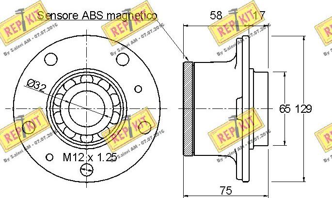 REPKIT RKB2173 - Комплект підшипника маточини колеса autocars.com.ua