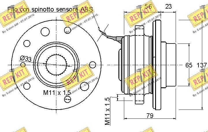 REPKIT RKB2188 - Комплект підшипника маточини колеса autocars.com.ua