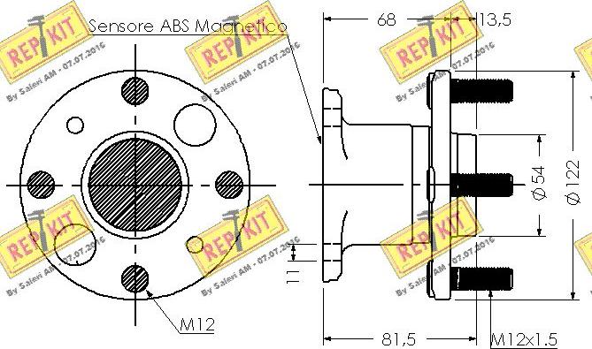 REPKIT RKB2331 - Комплект підшипника маточини колеса autocars.com.ua