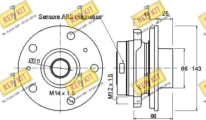 REPKIT RKB2363 - Комплект підшипника маточини колеса autocars.com.ua