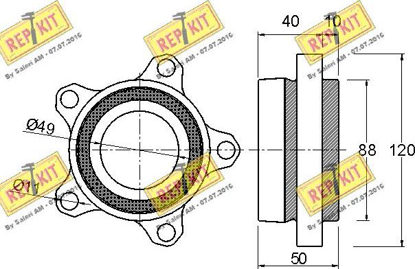 REPKIT RKB2382 - Комплект підшипника маточини колеса autocars.com.ua