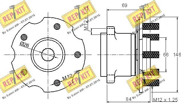 REPKIT RKB2408 - Комплект підшипника маточини колеса autocars.com.ua