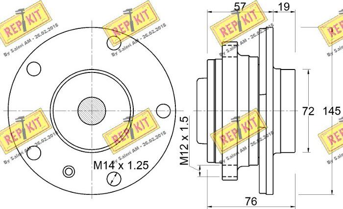 REPKIT RKB2436 - Комплект підшипника маточини колеса autocars.com.ua