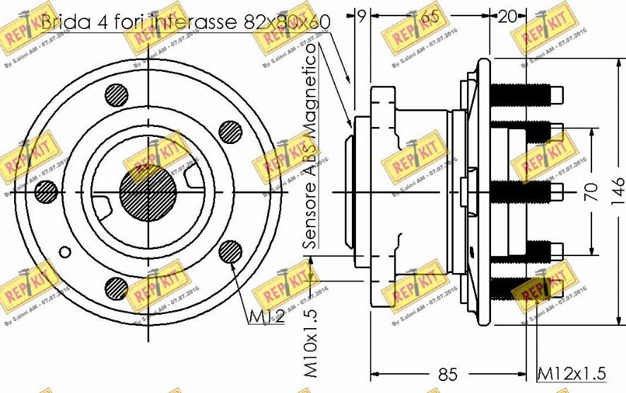 REPKIT RKB2598 - Комплект підшипника маточини колеса autocars.com.ua