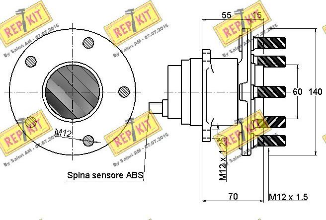 REPKIT RKB2610 - Комплект підшипника маточини колеса autocars.com.ua