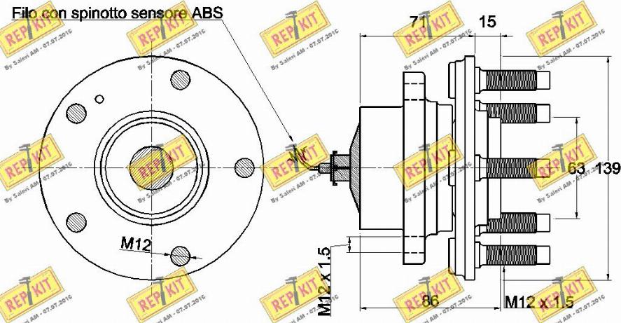 REPKIT RKB2663 - Комплект підшипника маточини колеса autocars.com.ua