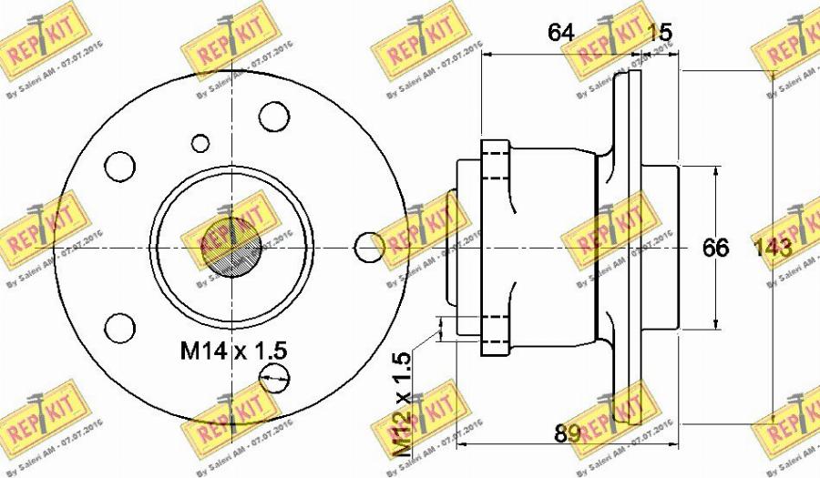 REPKIT RKB2695 - Комплект підшипника маточини колеса autocars.com.ua