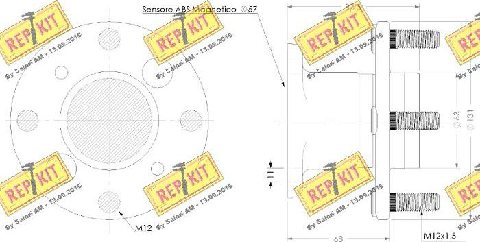 REPKIT RKB2825 - Комплект підшипника маточини колеса autocars.com.ua