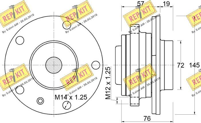 REPKIT RKB2906 - Комплект підшипника маточини колеса autocars.com.ua