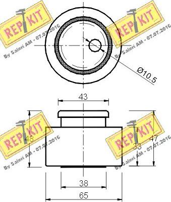 REPKIT RKT1003 - Натяжна ролик, ремінь ГРМ autocars.com.ua