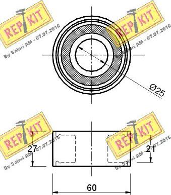 REPKIT RKT1004 - Паразитний / Провідний ролик, зубчастий ремінь autocars.com.ua