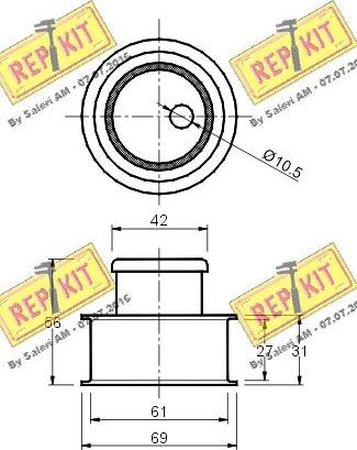 REPKIT RKT1026 - Натяжна ролик, ремінь ГРМ autocars.com.ua