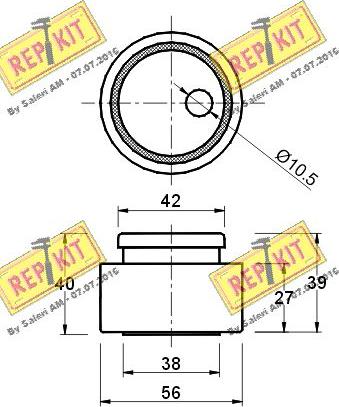 REPKIT RKT1034 - Натяжна ролик, ремінь ГРМ autocars.com.ua