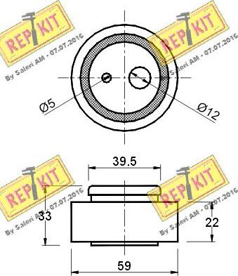 REPKIT RKT1076 - Натяжна ролик, ремінь ГРМ autocars.com.ua