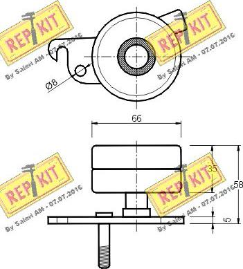 REPKIT RKT1094 - Натягувач ременя, клинові зуб. autocars.com.ua