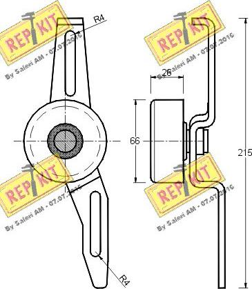 REPKIT RKT1116 - Натягувач ременя, клинові зуб. autocars.com.ua