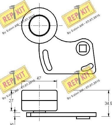 REPKIT RKT1135 - Натяжна ролик, ремінь ГРМ autocars.com.ua