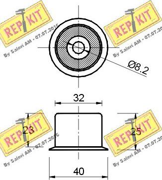 REPKIT RKT1144 - Паразитний / Провідний ролик, зубчастий ремінь autocars.com.ua