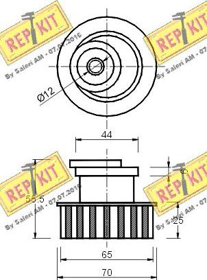 REPKIT RKT1147 - Натяжна ролик, ремінь ГРМ autocars.com.ua