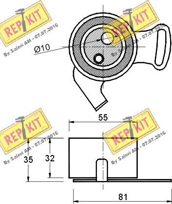 REPKIT RKT1158 - Натяжна ролик, ремінь ГРМ autocars.com.ua